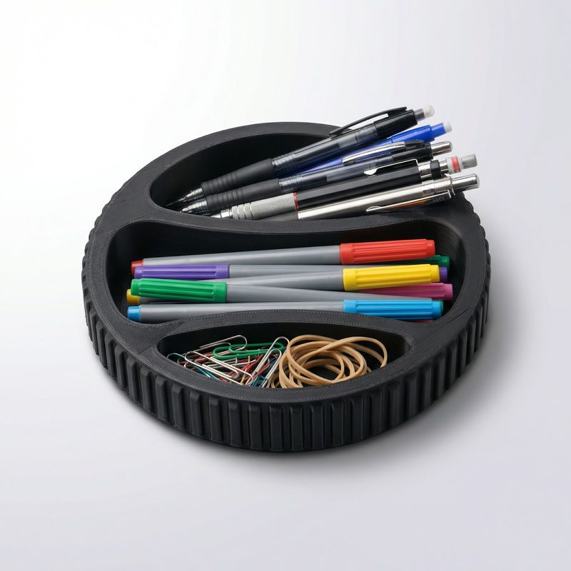 Carti si Birotica - Birotica - Accesorii de birou - Suporturi accesorii birou - Tava organizator birou, 3 compartimente, negru, 17 cm - Infinity.ro