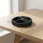 Carti si Birotica - Birotica - Accesorii de birou - Suporturi accesorii birou - Tava organizator birou, 3 compartimente, negru, 17 cm - Infinity.ro