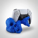 PC, gaming si accesorii - Gaming - Accesorii gaming - Accesorii console gaming - Suport Controller Gaming cu Motiv Sarpe si Craniu, Albastru, 12 cm - Infinity.ro