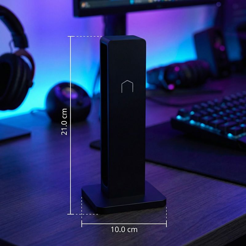 PC, gaming si accesorii - Periferice PC - Periferice Diverse - Suport casti, negru, 21 cm - Infinity.ro