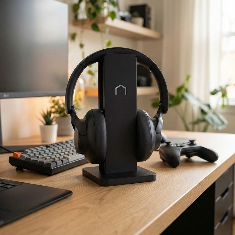 PC, gaming si accesorii - Periferice PC - Periferice Diverse - Suport casti, negru, 21 cm - Infinity.ro