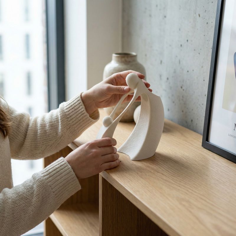 Casa si Gradina - Decoratiuni - Obiecte decorative - Accesorii decorative - Sculptura Decorativa Silueta Materna, Alb, 10 cm - Infinity.ro