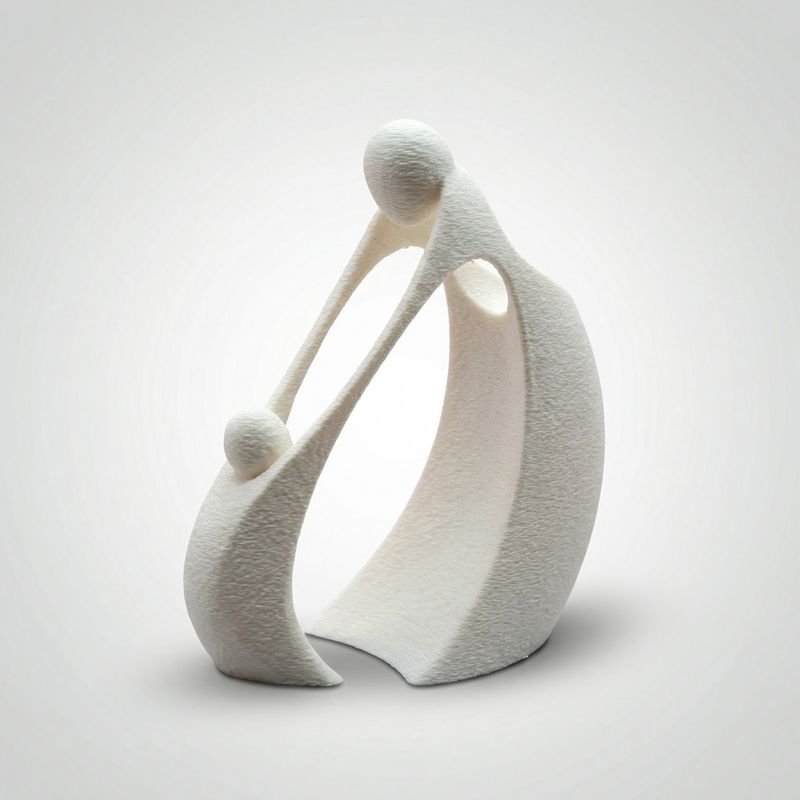 Casa si Gradina - Decoratiuni - Obiecte decorative - Accesorii decorative - Sculptura Decorativa Silueta Materna, Alb, 10 cm - Infinity.ro