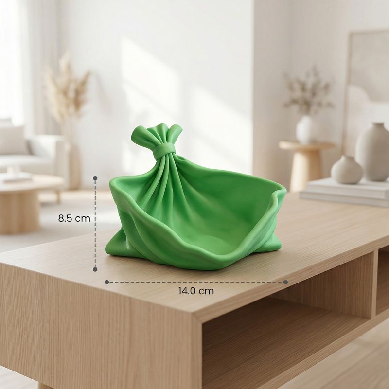 Casa si Gradina - Decoratiuni - Obiecte decorative - Vaze si boluri decorative - Bol decorativ tip tava, verde, 14 cm - Infinity.ro