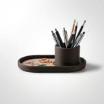 Carti si Birotica - Birotica - Accesorii de birou - Suporturi accesorii birou - Tavita Organizator de Birou Minimalista, Negru, 18 cm - Infinity.ro