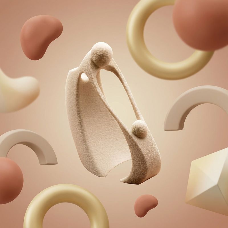 Casa si Gradina - Decoratiuni - Obiecte decorative - Accesorii decorative - Sculptura Decorativa Silueta Materna, Alb, 10 cm - Infinity.ro