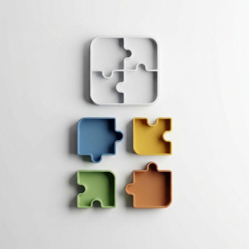 Carti si Birotica - Birotica - Accesorii de birou - Suporturi accesorii birou - Organizator modular de birou cu 4 compartimente, multicolor, 20 cm - Infinity.ro
