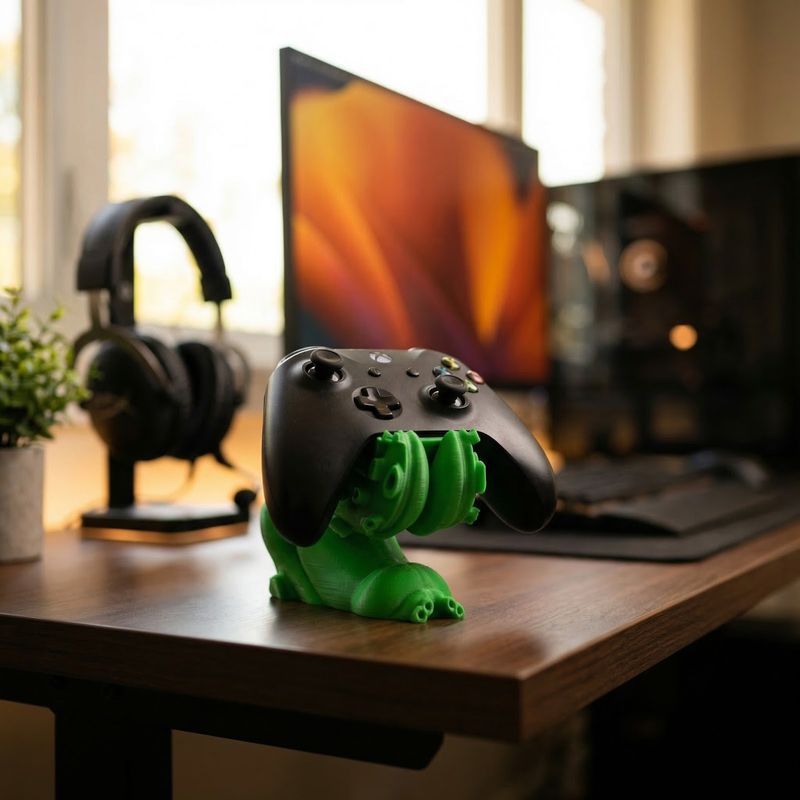 PC, gaming si accesorii - Gaming - Accesorii gaming - Accesorii console gaming - Suport pentru Controller, Verde, 12 cm, Design Tentacule - Infinity.ro