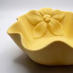 Casa si Gradina - Decoratiuni - Obiecte decorative - Vaze si boluri decorative - Bol Organizator Floral Elegant, Galben Mat, 28 cm - Infinity.ro