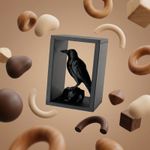 Carti si Birotica - Carti - Accesorii pentru cititori - Insert Decorativ pentru Raft cu Corb, Negru, 10 cm - Infinity.ro