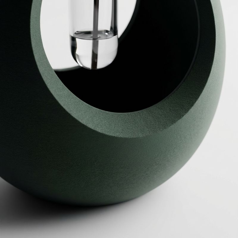 Casa si Gradina - Decoratiuni - Obiecte decorative - Vaze si boluri decorative - Vaza Decorativa cu Silueta Fluida, Verde, 16 cm - Infinity.ro