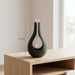 Casa si Gradina - Decoratiuni - Obiecte decorative - Vaze si boluri decorative - Vaza Decorativa cu Silueta Fluida, Verde, 16 cm - Infinity.ro