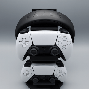 Suport Dublu Controller PlayStation5 si Casti, Stand Organizator
