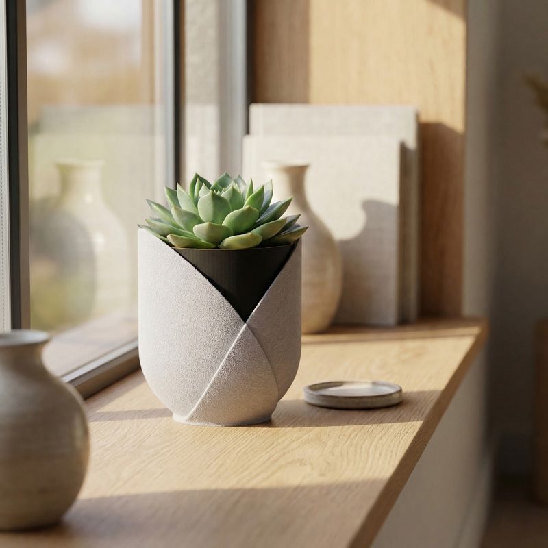 Casa si Gradina - Gradinarit si plante - Plante si ghivece - Ghivece si suporturi - Ghiveci Decorativ cu Insertie Modulara, Gri, 9 cm - Infinity.ro