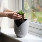 Casa si Gradina - Gradinarit si plante - Plante si ghivece - Ghivece si suporturi - Ghiveci Decorativ cu Insertie Modulara, Gri, 9 cm - Infinity.ro