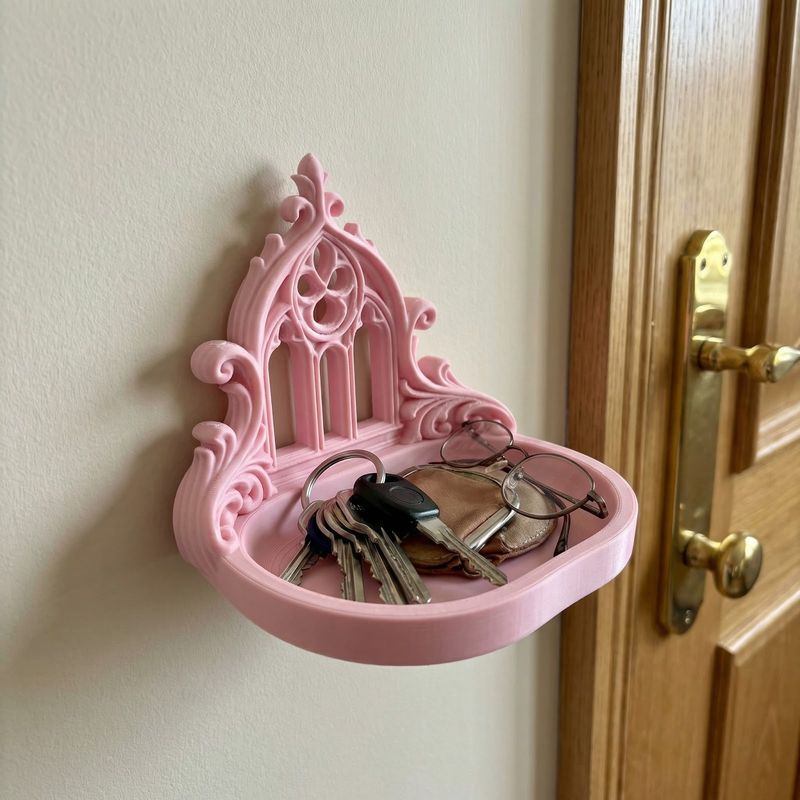 Casa si Gradina - Decoratiuni - Obiecte decorative - Accesorii decorative - Tavita Organizatoare Regala, Roz, 13 cm - Infinity.ro