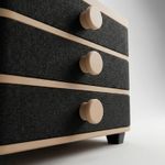 Fashion, accesorii si bijuterii - Femei - Bijuterii femei - Cutii bijuterii - Cutie Bijuterii Organizator cu Sertare, Bej cu Negru, 2 cm - Infinity.ro