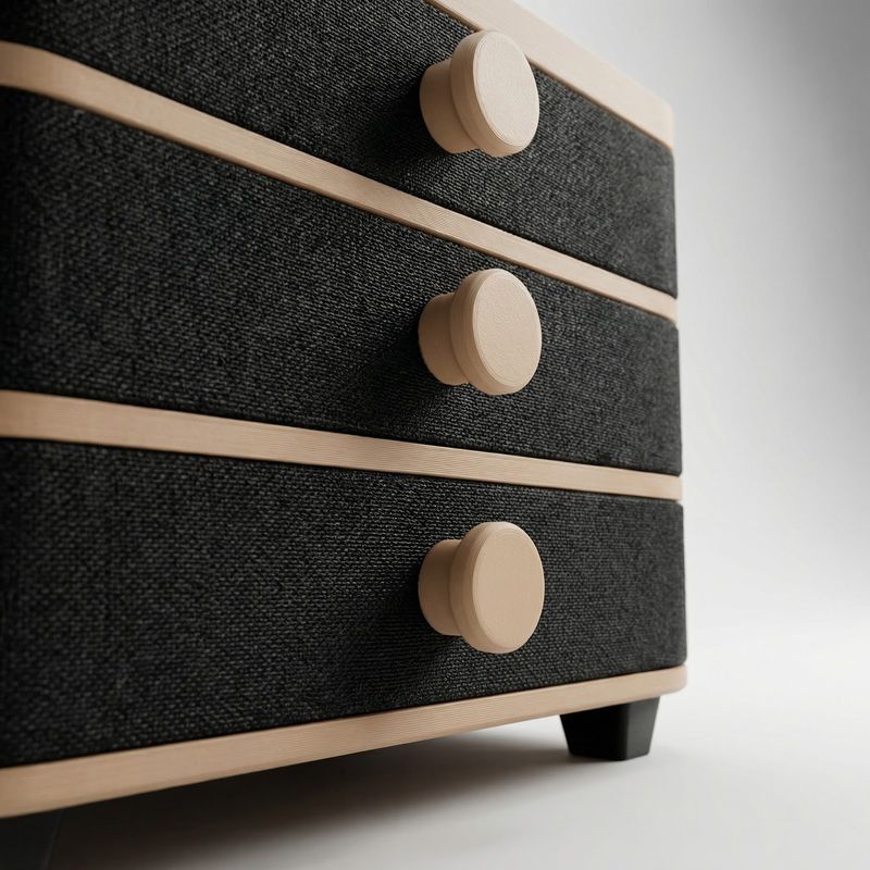 Fashion, accesorii si bijuterii - Femei - Bijuterii femei - Cutii bijuterii - Cutie Bijuterii Organizator cu Sertare, Bej cu Negru, 2 cm - Infinity.ro