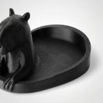 Fashion, accesorii si bijuterii - Femei - Bijuterii femei - Cutii bijuterii - Tavita pentru Bijuterii cu Figurina Animal, Negru, 20 cm - Infinity.ro