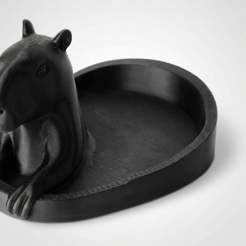 Fashion, accesorii si bijuterii - Femei - Bijuterii femei - Cutii bijuterii - Tavita pentru Bijuterii cu Figurina Animal, Negru, 20 cm - Infinity.ro