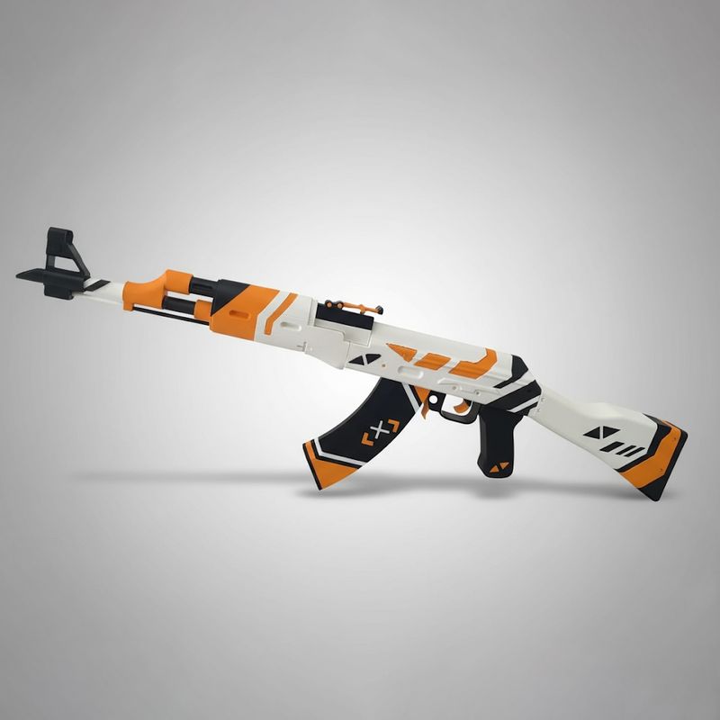 Jucarii, Copii si Bebe - Jucarii si jocuri - Jucarii de rol - Arme de jucarie - Pusca AK 47 Asiimov, 90cm, decorativa pentru colectie, Counter Strike, CS2 / CS:GO - Infinity.ro