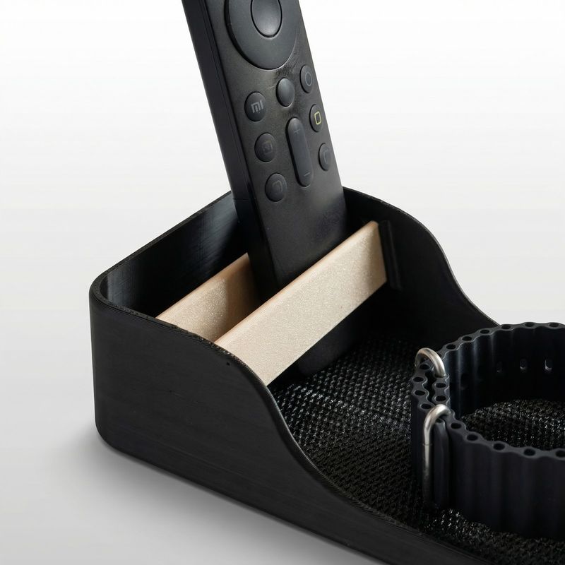 Carti si Birotica - Birotica - Accesorii de birou - Suporturi accesorii birou - Organizator multifunctional Armonie, negru, 9cm, pentru telecomenzi si accesorii - Infinity.ro