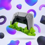 PC, gaming si accesorii - Gaming - Accesorii gaming - Accesorii console gaming - Suport Controller cu Design Cristalin, Verde Neon, 20 cm - Infinity.ro