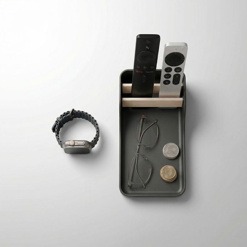 Carti si Birotica - Birotica - Accesorii de birou - Suporturi accesorii birou - Organizator multifunctional Armonie, negru, 9cm, pentru telecomenzi si accesorii - Infinity.ro