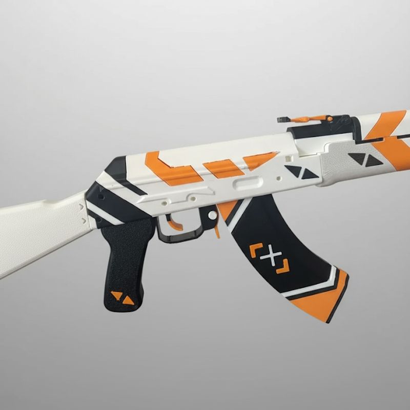 Jucarii, Copii si Bebe - Jucarii si jocuri - Jucarii de rol - Arme de jucarie - Pusca AK 47 Asiimov, 90cm, decorativa pentru colectie, Counter Strike, CS2 / CS:GO - Infinity.ro