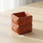 Carti si Birotica - Birotica - Accesorii de birou - Suporturi accesorii birou - Suport Pixuri Textura Catifelata, Maro Teracota, 10 cm - Infinity.ro