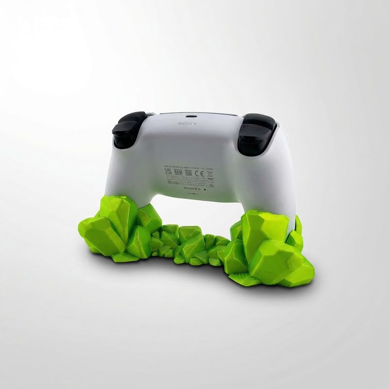 PC, gaming si accesorii - Gaming - Accesorii gaming - Accesorii console gaming - Suport Controller cu Design Cristalin, Verde Neon, 20 cm - Infinity.ro