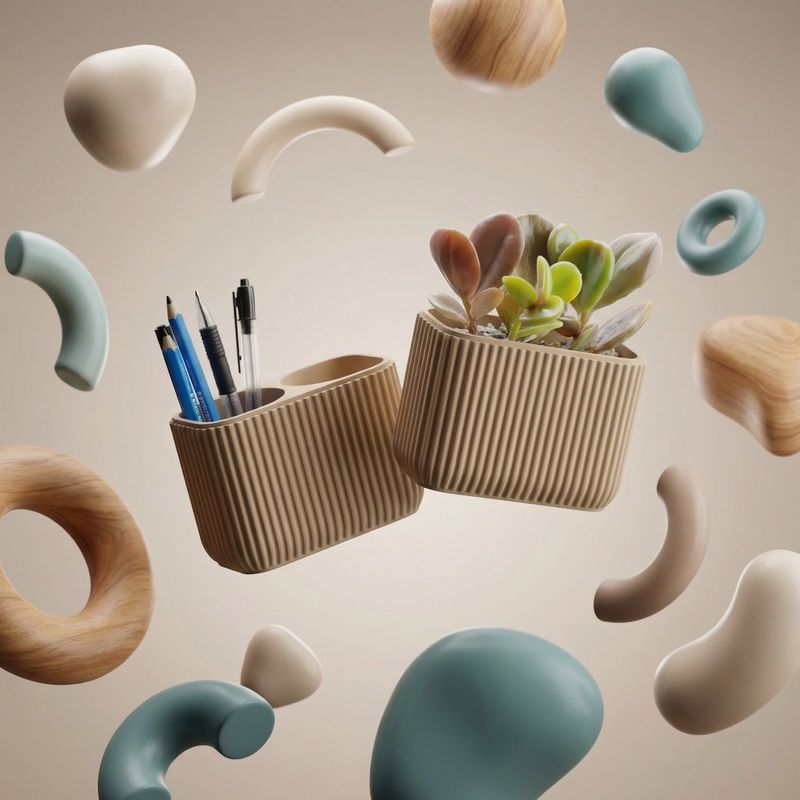 Carti si Birotica - Birotica - Accesorii de birou - Suporturi accesorii birou - Organizator birou cu 2 compartimente, bej, 13 cm - Infinity.ro