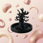 Fashion, accesorii si bijuterii - Femei - Bijuterii femei - Cutii bijuterii - Tava pentru Bijuterii cu Maini Sculpturale, Negru, 16 cm - Infinity.ro