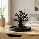 Fashion, accesorii si bijuterii - Femei - Bijuterii femei - Cutii bijuterii - Tava pentru Bijuterii cu Maini Sculpturale, Negru, 16 cm - Infinity.ro