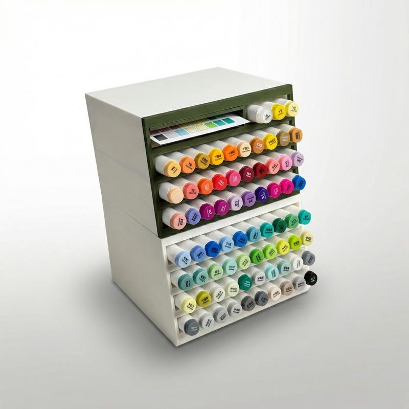 Carti si Birotica - Birotica - Accesorii de birou - Suporturi accesorii birou - Organizator Markere Armonie, Alb, 17 cm - Infinity.ro