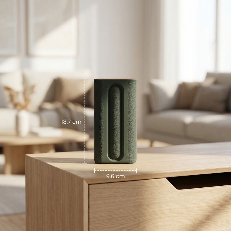 Casa si Gradina - Decoratiuni - Obiecte decorative - Vaze si boluri decorative - Vaza Decorativa cu Forma Arhitecturala, Verde inchis, 19 cm - Infinity.ro