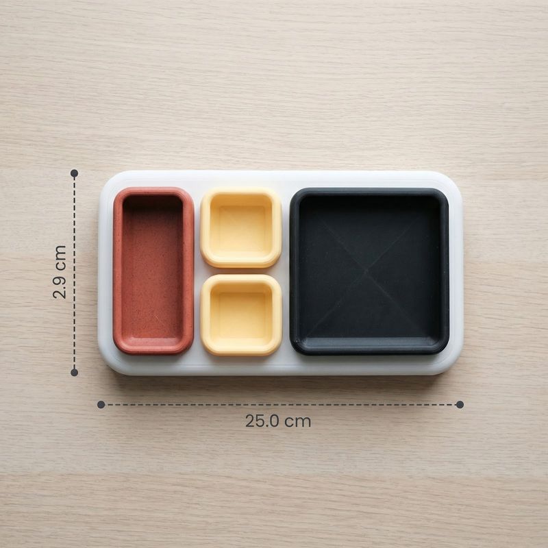 Carti si Birotica - Birotica - Accesorii de birou - Suporturi accesorii birou - Organizator Birou Modular cu Compartimente, Multicolor, 25 cm - Infinity.ro