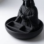Carti si Birotica - Birotica - Accesorii de birou - Suporturi accesorii birou - Tava Organizator pentru Birou cu Silueta Samurai, Negru, 15 cm - Infinity.ro