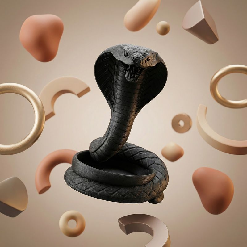 Casa si Gradina - Decoratiuni - Obiecte decorative - Accesorii decorative - Tava decorativa Serpentina, Neagra, 18 cm - Infinity.ro