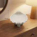 Fashion, accesorii si bijuterii - Femei - Bijuterii femei - Cutii bijuterii - Tavita pentru Bijuterii cu Model Scoica, Ivory, 10 cm - Infinity.ro