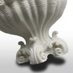 Fashion, accesorii si bijuterii - Femei - Bijuterii femei - Cutii bijuterii - Tavita pentru Bijuterii cu Model Scoica, Ivory, 10 cm - Infinity.ro