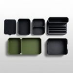 Carti si Birotica - Birotica - Accesorii de birou - Suporturi accesorii birou - Organizator Birou Modular Minimalist, Verde, 10 cm - Infinity.ro