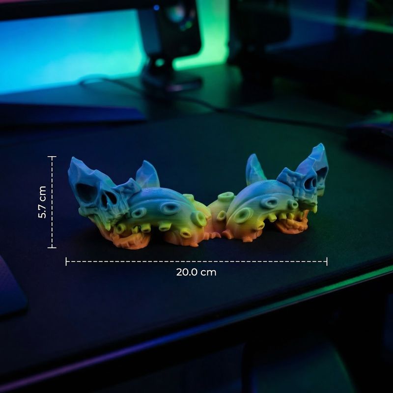 PC, gaming si accesorii - Gaming - Accesorii gaming - Accesorii console gaming - Suport Controller cu Design Craniu si Tentacule, Multicolor, 20 cm - Infinity.ro