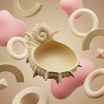 Casa si Gradina - Decoratiuni - Obiecte decorative - Vaze si boluri decorative - Bol Decorativ Scoica Spiralata, Bej nisipiu, 18 cm - Infinity.ro