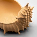 Casa si Gradina - Decoratiuni - Obiecte decorative - Vaze si boluri decorative - Bol Decorativ Scoica Spiralata, Bej nisipiu, 18 cm - Infinity.ro