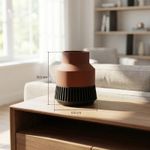 Casa si Gradina - Decoratiuni - Obiecte decorative - Vaze si boluri decorative - Vaza Decorativa Modulara, Maro cu Negru, 14 cm - Infinity.ro