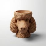 Casa si Gradina - Decoratiuni - Obiecte decorative - Vaze si boluri decorative - Bol Decorativ Tip Tava Cap de Caniche, Bej, 15 cm - Infinity.ro