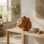 Casa si Gradina - Decoratiuni - Obiecte decorative - Vaze si boluri decorative - Bol Decorativ Tip Tava Cap de Caniche, Bej, 15 cm - Infinity.ro