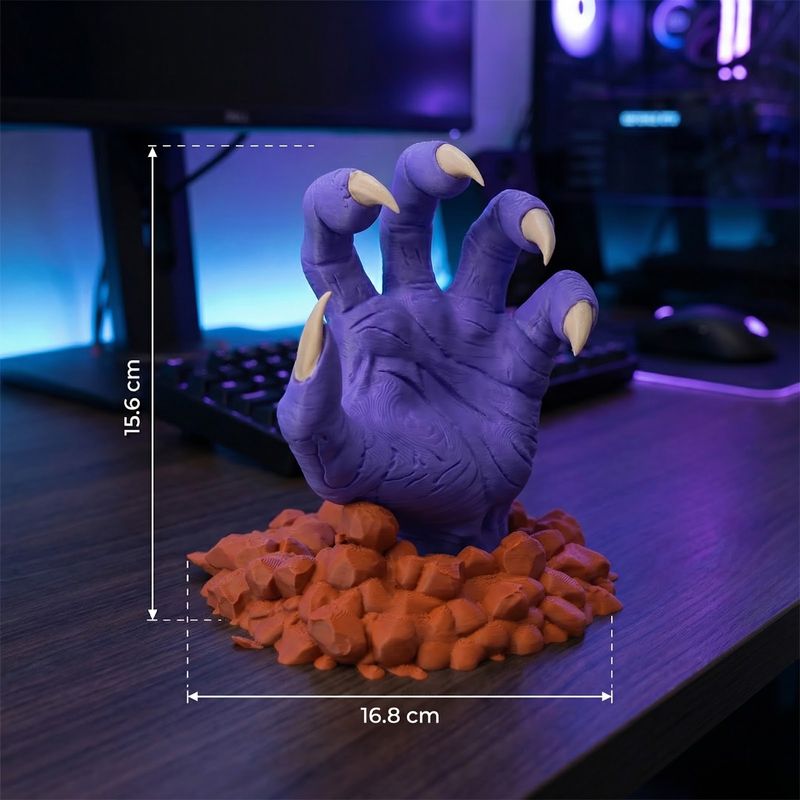 PC, gaming si accesorii - Gaming - Accesorii gaming - Accesorii console gaming - Suport Controller Gheara, Mov, 17cm, Design 3D - Infinity.ro