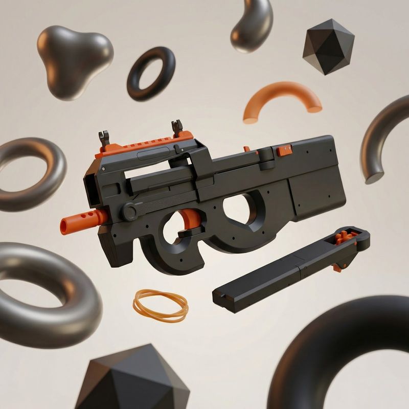 Jucarii, Copii si Bebe - Jucarii si jocuri - Jucarii de rol - Arme de jucarie - Pistoliera cu Elastice Spectral, Negru cu Rosu, 65 cm - Infinity.ro